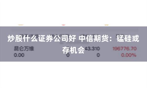 炒股什么证券公司好 中信期货：锰硅或存机会